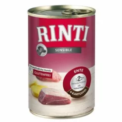 Sparpaket RINTI Sensible 12 X 400 G -ZOOPLUS Verkäufe 106509 pla finnern rinti sensible ente huehnerleber kart 400g hs 01 8