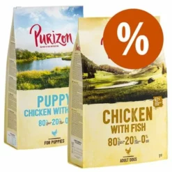 Übergangsset! Purizon- Getreidefrei Für Welpen Und Erwachsene Hunde