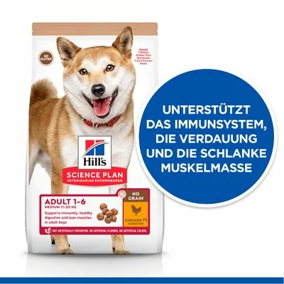 Hill's Science Plan Adult 1-6 No Grain Medium Mit Huhn – Bild 2