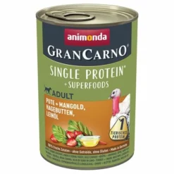 Animonda GranCarno Adult Superfoods 6 X 400 G 9 Animonda GranCarno Adult Superfoods 6 X 400 G -ZOOPLUS Verkäufe 130713 pla grancarno pute mangold hagebutten leinoel 400g hs 01 3