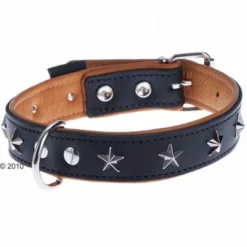 Heim Lederhalsband Stars, Schwarz/beige -ZOOPLUS Verkäufe 160891 heim halsband stars 4 1