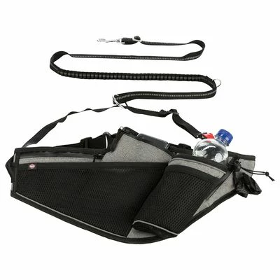 Trixie Jogginggurt Mit Leine - Grau/schwarz 6 Trixie Jogginggurt Mit Leine - Grau/schwarz – Bild 4