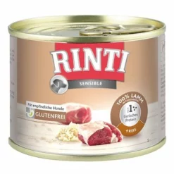 Sparpaket RINTI Sensible 48 X 185 G -ZOOPLUS Verkäufe 22786 pla rinti sensible lamm reis 1