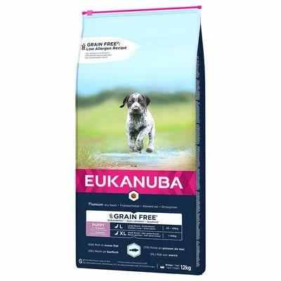 Eukanuba Grain Free Puppy Large Breed Lachs 4 Eukanuba Grain Free Puppy Large Breed Lachs – Bild 2