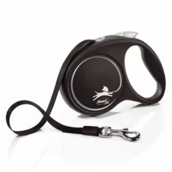 Flexi Black Design Gurt-Leine Schwarz, 5 M -ZOOPLUS Verkäufe 252324 flexi blackdesign gurtleine schwarz 5m medium hs 02 9