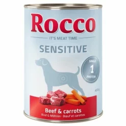 Sparpaket Rocco Sensitive 12 X 400 G 15 Sparpaket Rocco Sensitive 12 X 400 G -ZOOPLUS Verkäufe 257438 pla rocco sensitive beefcarrots 400g 1000x1000 0