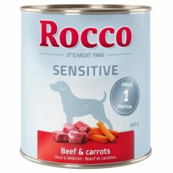 Sparpaket Rocco Sensitive 24 X 800 G -ZOOPLUS Verkäufe 259796 pla rocco sensitive beefcarrots 800g 1000x1000 8 2
