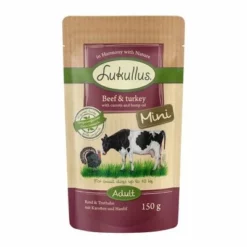 Sparpaket Lukullus Mini Frischebeutel 24 X 150 G -ZOOPLUS Verkäufe 264997 pla luk mini beefturkey 6x150g 5 2