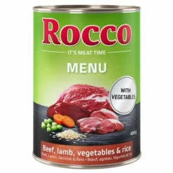 Sparpaket Rocco Menü 24 X 400 G -ZOOPLUS Verkäufe 28033 pla megapack rocco menue lamm gemuese reis 400g hs 01 3 1
