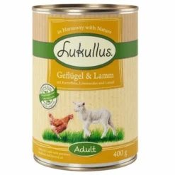Sparpaket Lukullus Naturkost 24 X 400 G -ZOOPLUS Verkäufe 28047 pla lukullus gefluegel lamm 6 x 400 g 6 1