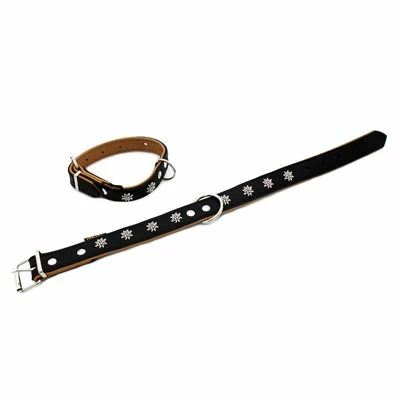 Heim Halsband Edelweiß, Schwarz/natur 4 Heim Halsband Edelweiß, Schwarz/natur – Bild 2