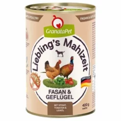 Sparpaket GranataPet Liebling's Mahlzeit 24 X 400 G -ZOOPLUS Verkäufe 362496 pla granatapet lieblings mahlzeit fasan gefluege 6x400g hs 01 8