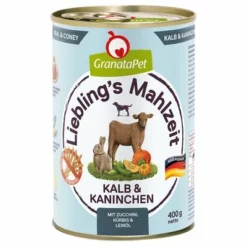 Sparpaket GranataPet Liebling's Mahlzeit 24 X 400 G -ZOOPLUS Verkäufe 362498 pla granatapet lieblings mahlzeit kalbkaninchen 6x400g hs 01 3