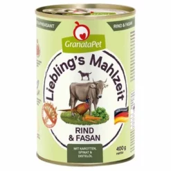 Sparpaket GranataPet Liebling's Mahlzeit 24 X 400 G -ZOOPLUS Verkäufe 362501 pla granatapet lieblings mahlzeit rindfasan 6x400g hs 01 1