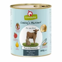 GranataPet Liebling's Mahlzeit Mixpaket 6 X 800 G 22 GranataPet Liebling's Mahlzeit Mixpaket 6 X 800 G -ZOOPLUS Verkäufe 383711 pla granatapet kalb kaninchen 800g 5