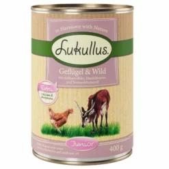 6 X 400 G Lukullus Naturkost Junior Probierpakete -ZOOPLUS Verkäufe 400g junior 1000x1000 1 1