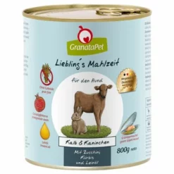 Sparpaket GranataPet Liebling's Mahlzeit 24 X 800 G 27 Sparpaket GranataPet Liebling's Mahlzeit 24 X 800 G -ZOOPLUS Verkäufe 60304 pla granatapet liebling smahlzeit hund kalbkaninchen 800g 2