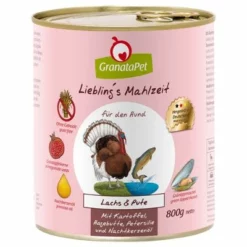 GranataPet Liebling's Mahlzeit 6 X 800 G -ZOOPLUS Verkäufe 64605 pla granatapet liebling smahlzeit hund lachspute 800g 8 3