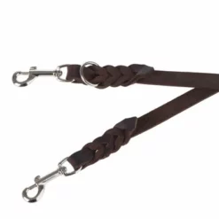 Heim Doppelleine Aus Leder Mit Eingeflochtenem Karabiner -ZOOPLUS Verkäufe 66497 heim lederleine fg 10 2