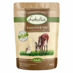Sparpaket Lukullus Frischebeutel 24 X 300 G -ZOOPLUS Verkäufe 68113 lukullus kaninchen wild 300 g 3