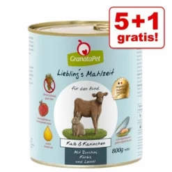 5 + 1 Gratis! 6 X 800 G GranataPet Liebling's Mahlzeit