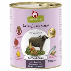 Sparpaket GranataPet Liebling's Mahlzeit 24 X 800 G 22 Sparpaket GranataPet Liebling's Mahlzeit 24 X 800 G -ZOOPLUS Verkäufe 78128 pla granatapet lieblingsmahlzeit bueffelkuerbis 6x800g 0
