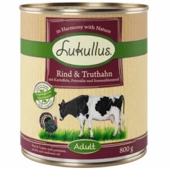 Sparpaket Lukullus Naturkost 24 X 800 G -ZOOPLUS Verkäufe 800g rind truthahn 1000x1000 9