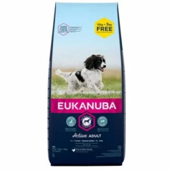 3 Kg Gratis! 18 Kg Eukanuba 10 3 Kg Gratis! 18 Kg Eukanuba -ZOOPLUS Verkäufe 81023 pla eukanuba activeadultmedium 15 3kg 1