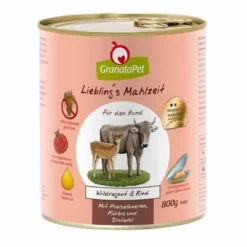 GranataPet Liebling's Mahlzeit Mixpaket 6 X 800 G 25 GranataPet Liebling's Mahlzeit Mixpaket 6 X 800 G -ZOOPLUS Verkäufe 89126 pla granatapet wildragout rind 800g 2