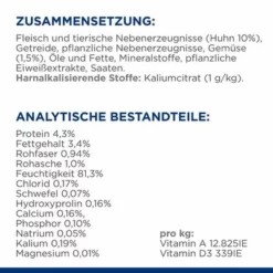 Hill's Prescription Diet C/d Multicare Huhn & Gemüse Ragout -ZOOPLUS Verkäufe atf 606412 ingredient panel 8