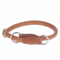 HUNTER Hundehalsband Round & Soft Elk, Cognac