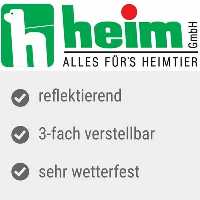 Heim Verstellbare Führleine Mit Reflektoren, Schwarz 4 Heim Verstellbare Führleine Mit Reflektoren, Schwarz – Bild 2