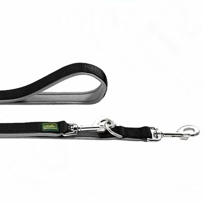 HUNTER Neopren Führleine Schwarz/grau 4 HUNTER Neopren Führleine Schwarz/grau – Bild 2