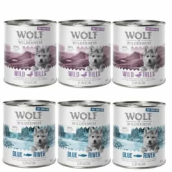 Sparpaket 12 X 800 G Wolf Of Wilderness JUNIOR - "Freiland-Fleisch" Duo-Protein -ZOOPLUS Verkäufe jr mix 800 g 1000x1000 ohne st rer 2
