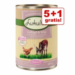 5 + 1 Gratis! 6 X 400 G Lukullus Naturkost Mixpaket -ZOOPLUS Verkäufe junior5 1 0