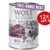 Sparpaket 12 X 400 G Wolf Of Wilderness JUNIOR - "Freiland-Fleisch" Duo-Protein -ZOOPLUS Verkäufe junior free 12x400 v1 3