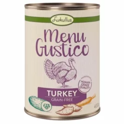 Lukullus Menu Gustico - Pute Mit Süßkartoffel, Zucchini Und Karotten -ZOOPLUS Verkäufe lukullus menu gustico turkey 400g 1000x1000 1