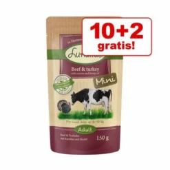 10 + 2 GRATIS! 12 X 150 G Lukullus Naturkost Mini Frischebeutel