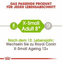 Royal Canin X-Small Adult 8 + -ZOOPLUS Verkäufe rc shn adultxsmall8 cv eretailkit 1 de de 3