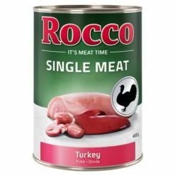 Sparpaket Rocco Single Meat 12 X 400 G -ZOOPLUS Verkäufe rocco nf singlemeat 400g turkey 1000x1000 7 2