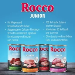 Sparpaket Rocco Junior 12 X 400 G -ZOOPLUS Verkäufe rocco wet benefits junior 1000x1000 de 1