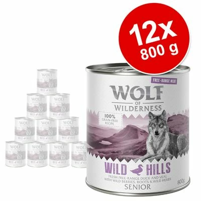 Sparpaket 12 X 800 G Wolf Of Wilderness SENIOR "Freiland-Fleisch" 3 Sparpaket 12 X 800 G Wolf Of Wilderness SENIOR "Freiland-Fleisch"