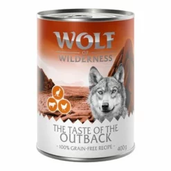 Wolf Of Wilderness "The Taste Of" 6 X 400 G -ZOOPLUS Verkäufe wow 400g tasteof outback front 1000x1000 7