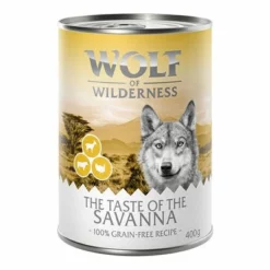 Wolf Of Wilderness "The Taste Of" 6 X 400 G -ZOOPLUS Verkäufe wow 400g tasteof savanna front 1000x1000 0