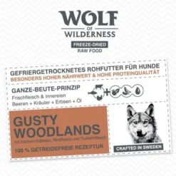 Wolf Of Wilderness "Gusty Woodlands" Rind, Kabeljau & Truthahn 14 Wolf Of Wilderness "Gusty Woodlands" Rind, Kabeljau & Truthahn -ZOOPLUS Verkäufe wow board benefits freesedried gustywoodlands de 1000x1000 7