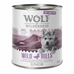 Wolf Of Wilderness Junior 6 X 800 G - "Freiland-Fleisch" Duo-Protein -ZOOPLUS Verkäufe wow freerange junior wildhills 800g 1000x1000 1 7